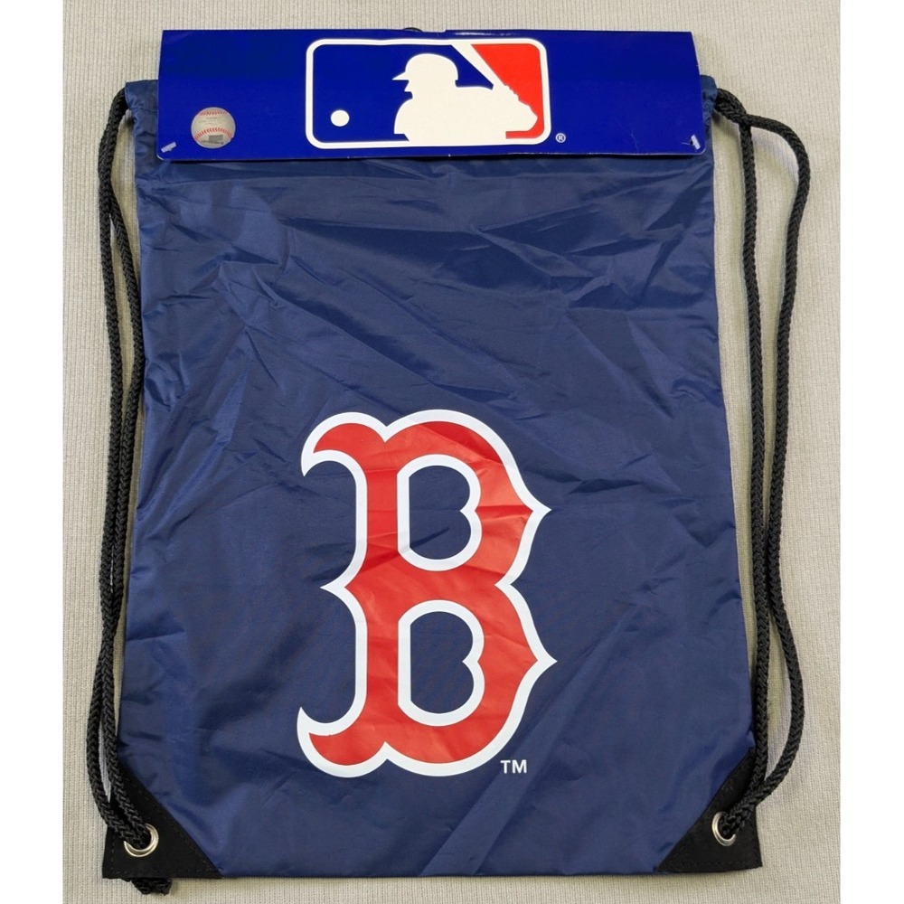 Boston Red Sox Backpack Blue New School Drawstring Sack Travel One Size Boys MLB
